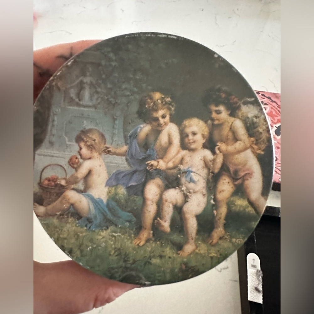 Vintage Cherub Trinket Tin